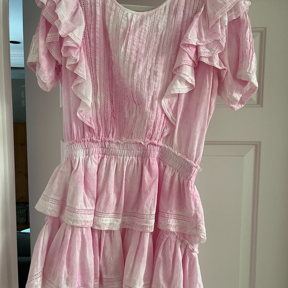LoveShackFancy Natasha dress in Pink Size large